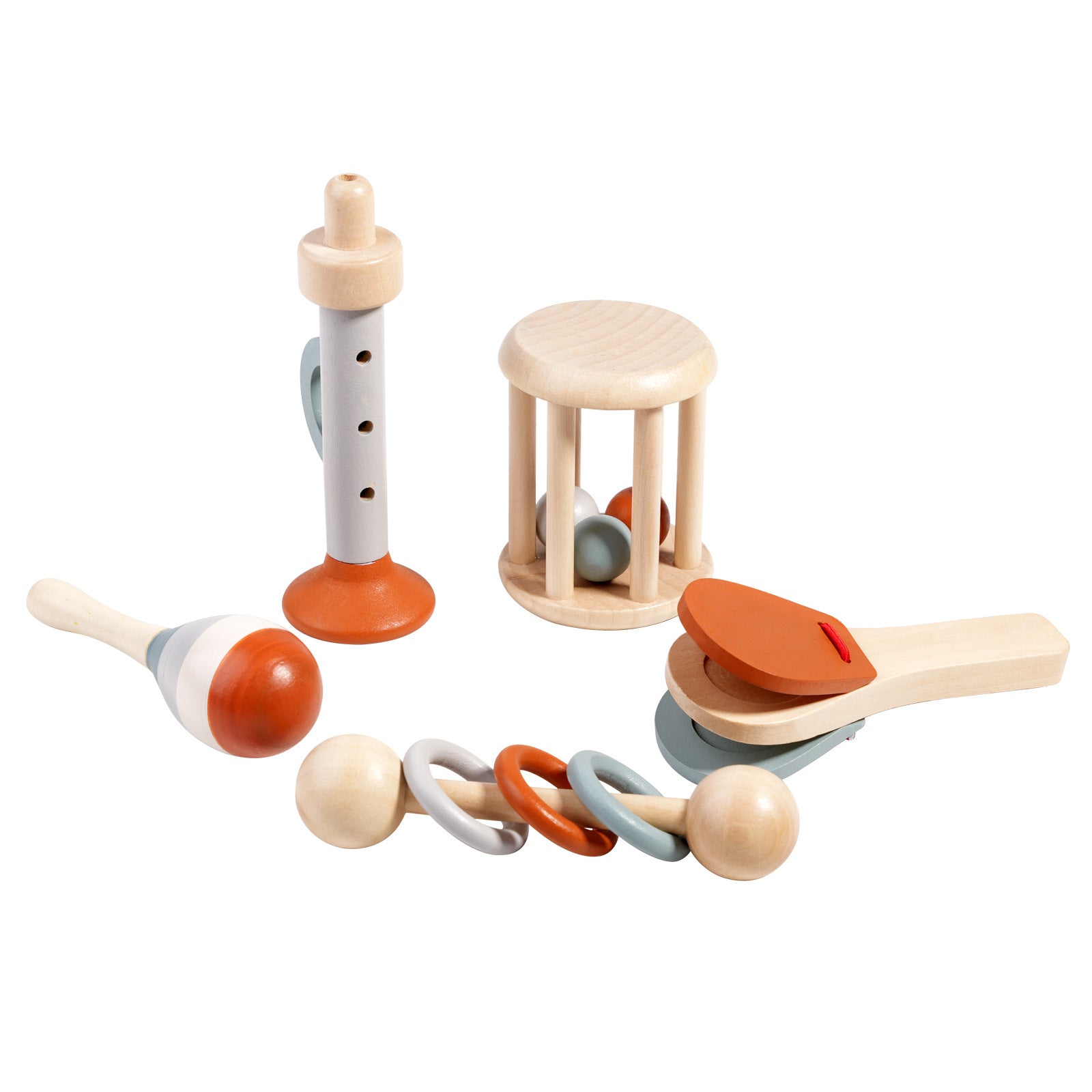 Baby Wooden Rattle Early Education Toys