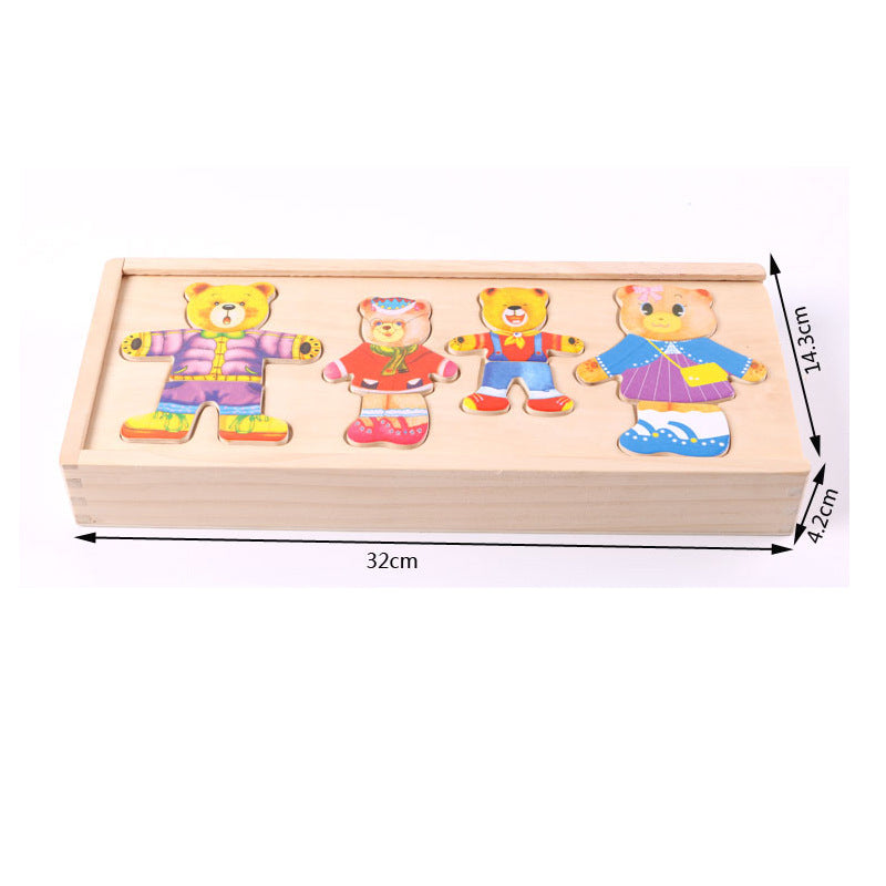 Baby Bear Dressing Matching Puzzle Blocks Toys