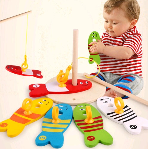 Children's Wooden Fishing Educational Early Learning Toys