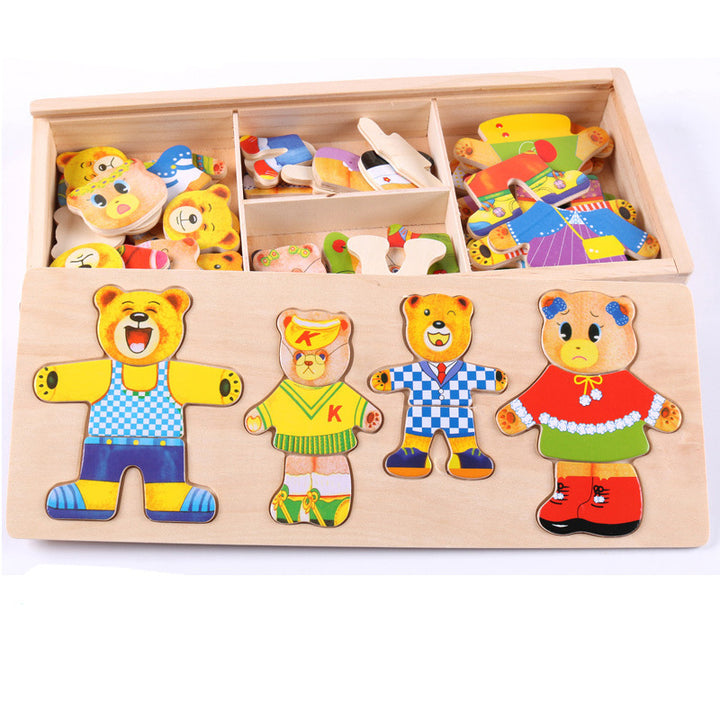 Baby Bear Dressing Matching Puzzle Blocks Toys