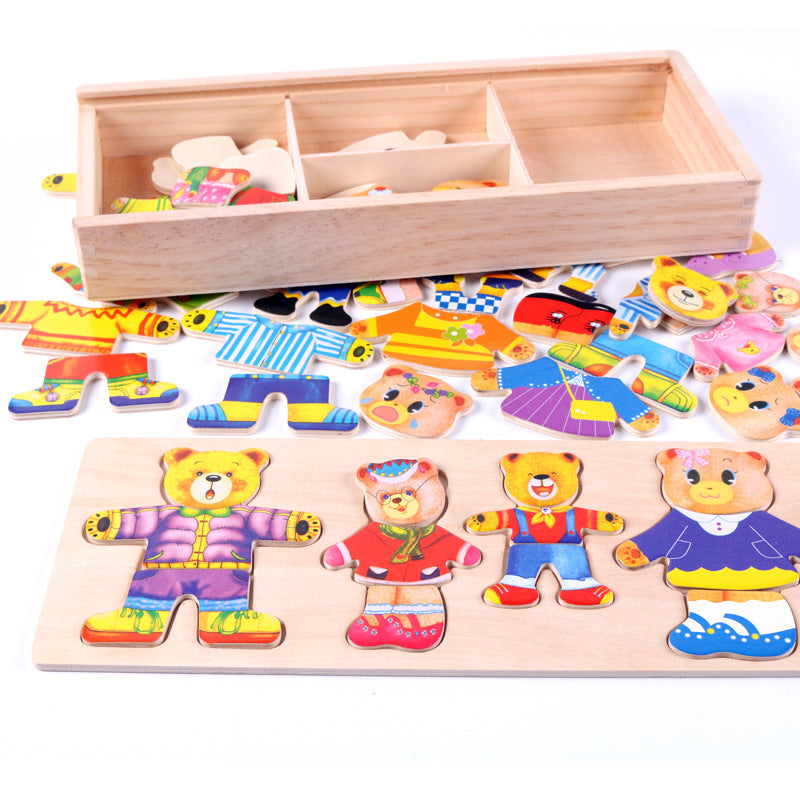 Baby Bear Dressing Matching Puzzle Blocks Toys