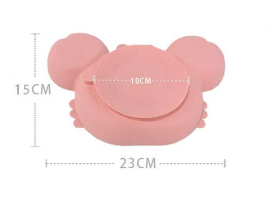 Silicone Non-Slip Baby Feeding Bowl Plate Set
