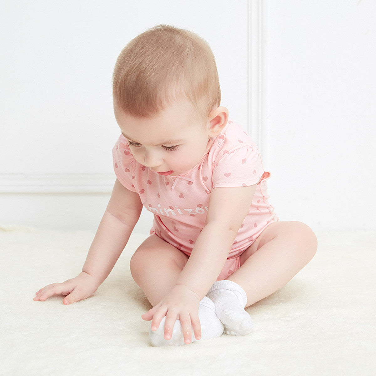 Baby Girls Short Sleeve Onesie Romper