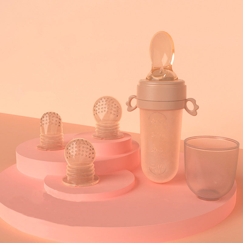Portable Baby Rice Cereal Feeding Spoon Bottle