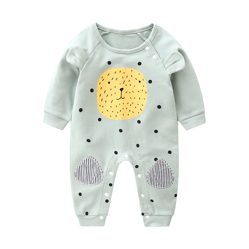 Baby Cotton Long Sleeve One-Piece Romper