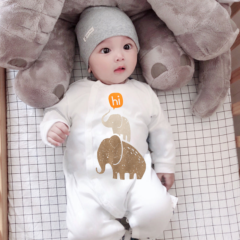 Baby Cotton Long Sleeve One-Piece Romper