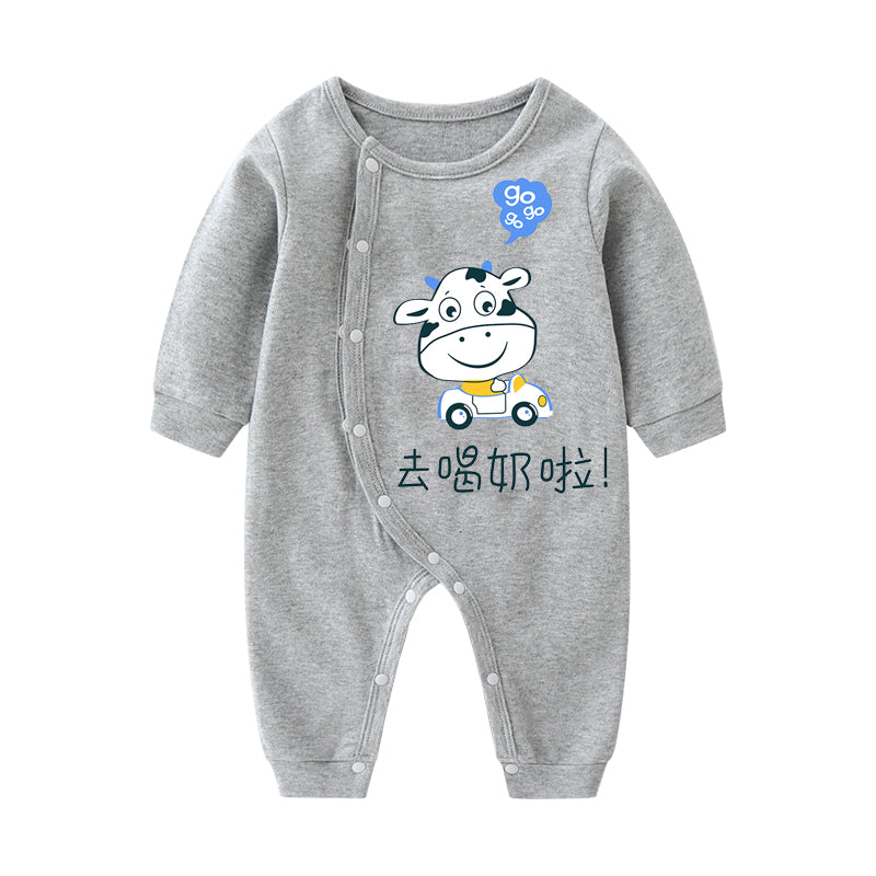 Baby Cotton Long Sleeve One-Piece Romper