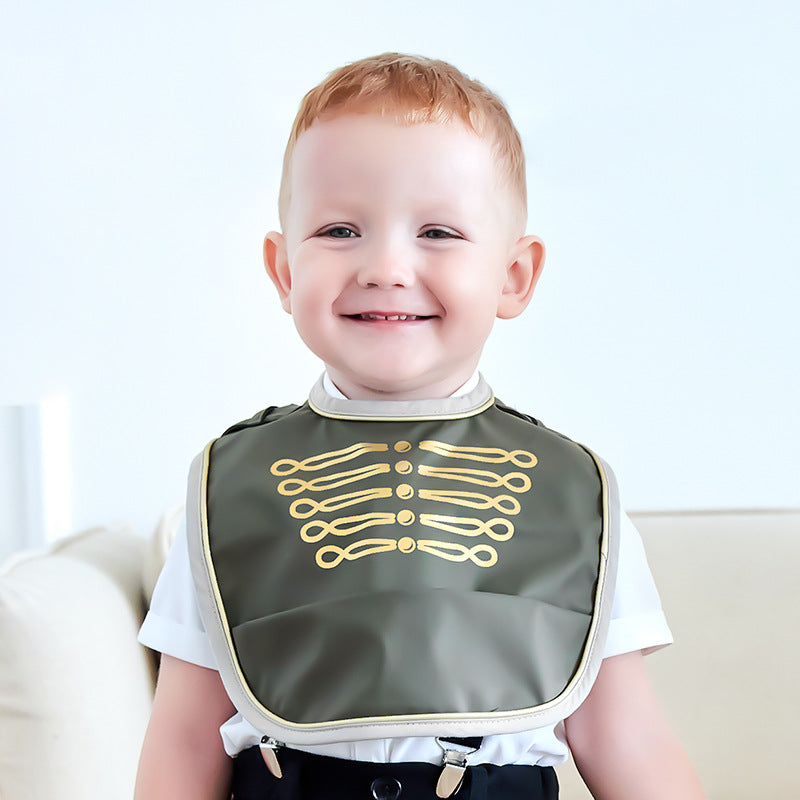 Waterproof Baby Feeding Bib With Pocket