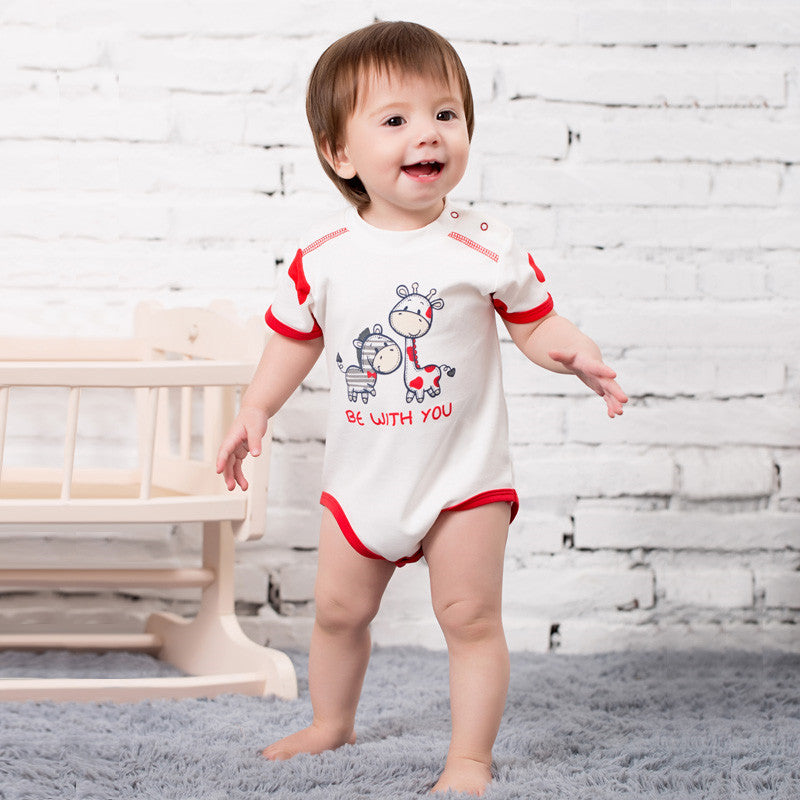 Short Sleeve Baby Romper Summer Newborn Jumpsuit