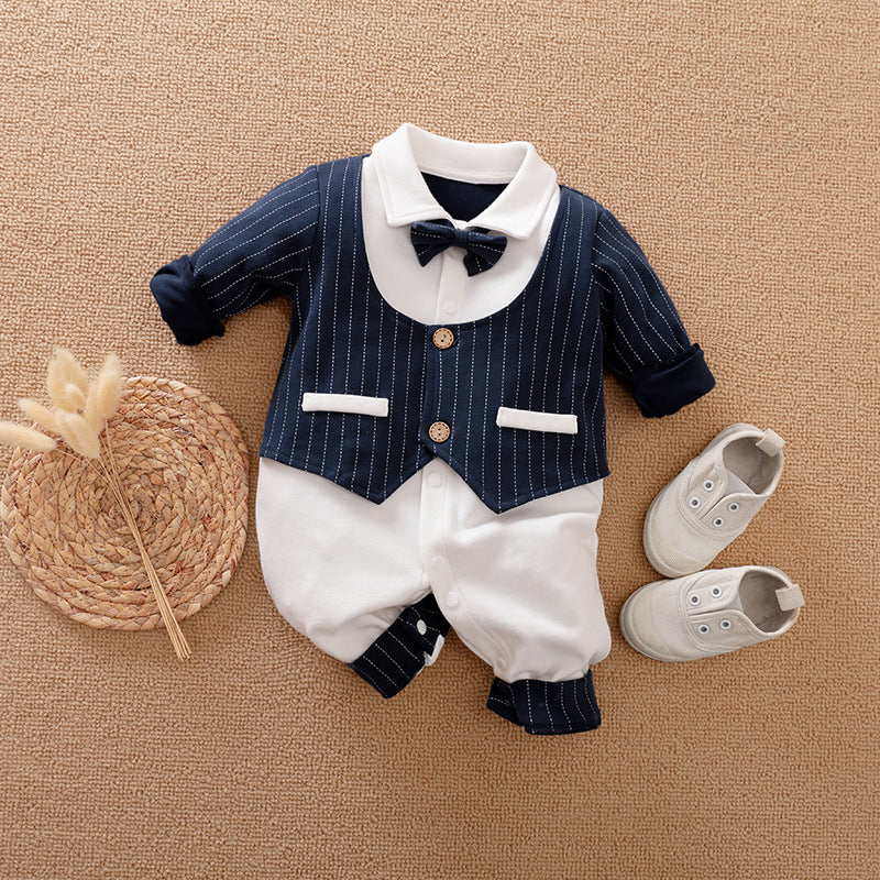 Long Sleeve Baby Jumpsuit Spring Autumn Gentleman Outfit