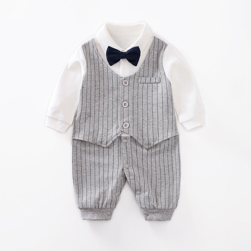 Long Sleeve Baby Jumpsuit Spring Autumn Gentleman Outfit