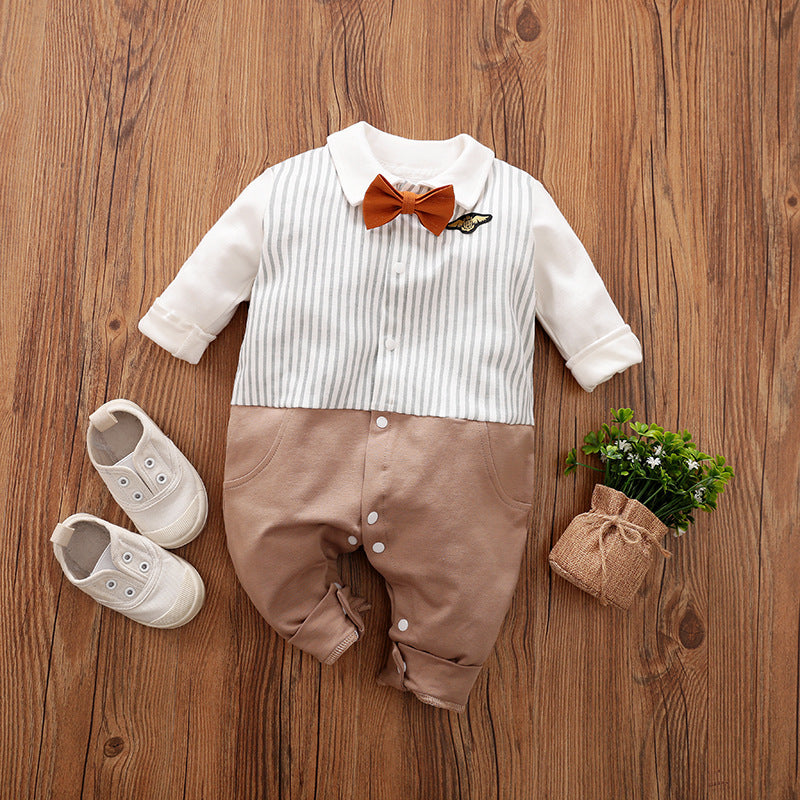 Long Sleeve Baby Jumpsuit Spring Autumn Gentleman Outfit