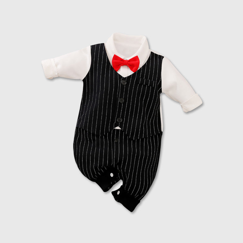 Long Sleeve Baby Jumpsuit Spring Autumn Gentleman Outfit