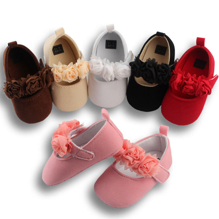 Baby Cotton Soft Sole Floral Shoes