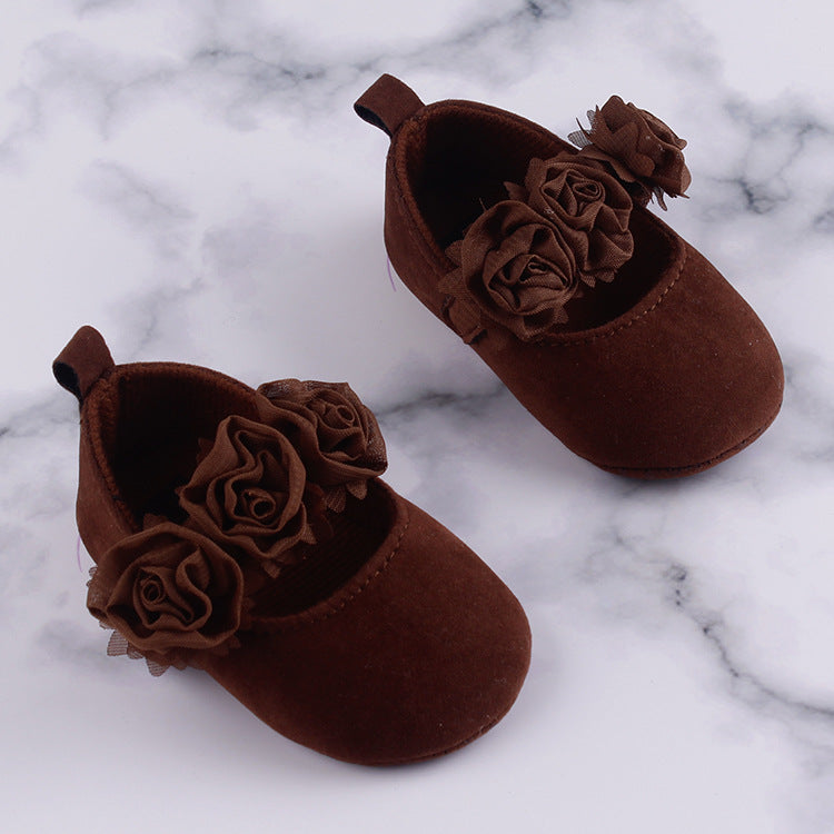 Baby Cotton Soft Sole Floral Shoes