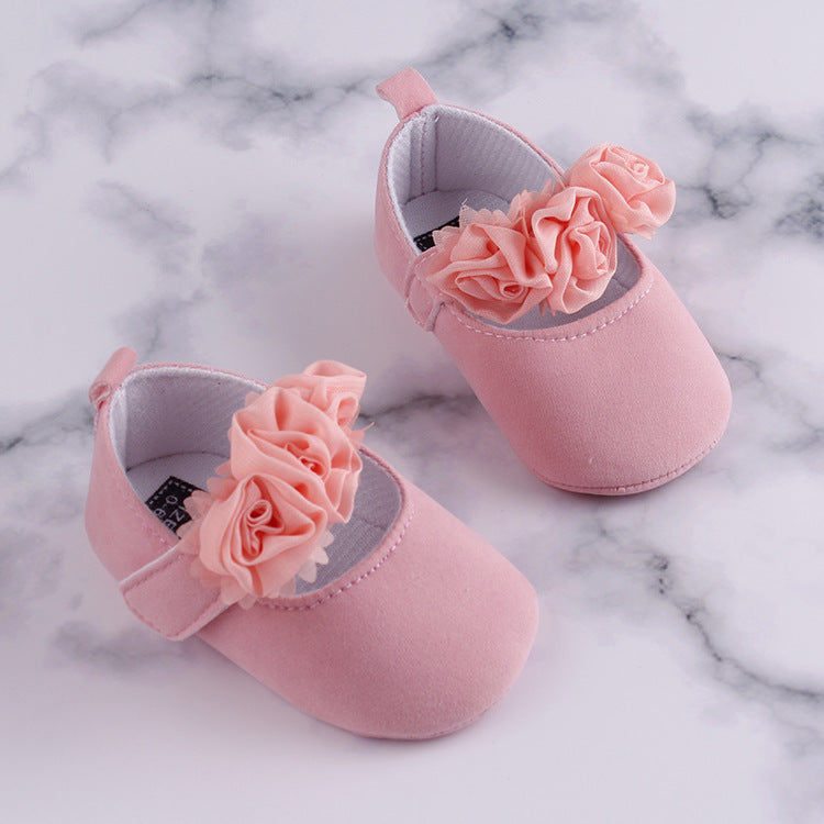 Baby Cotton Soft Sole Floral Shoes