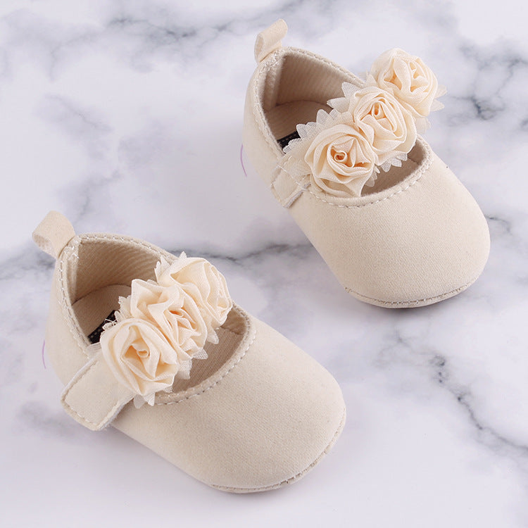 Baby Cotton Soft Sole Floral Shoes