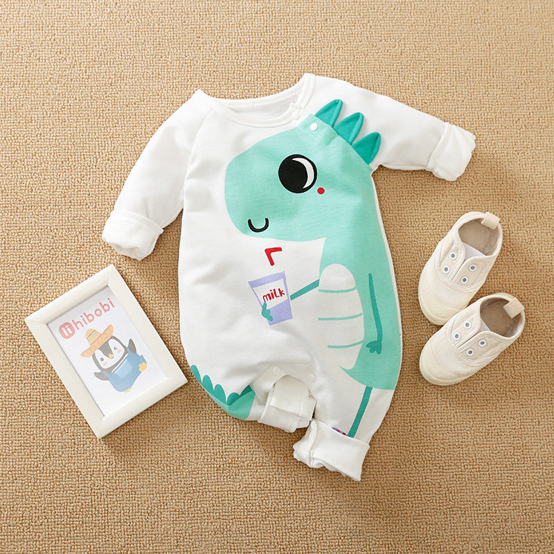 Cotton Cartoon Baby Onesie Crawling Suit Spring Autumn