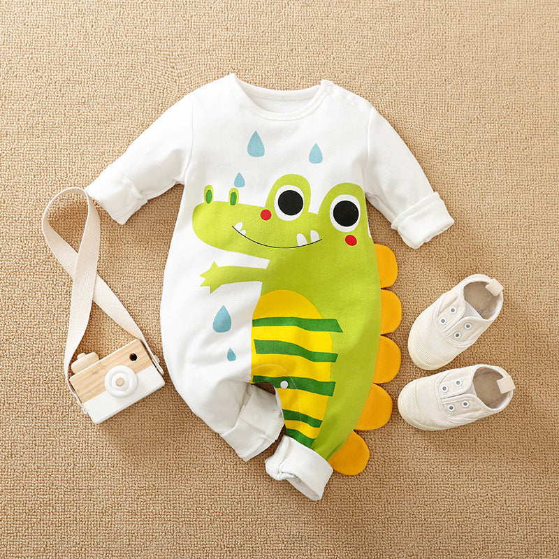 Cotton Cartoon Baby Onesie Crawling Suit Spring Autumn