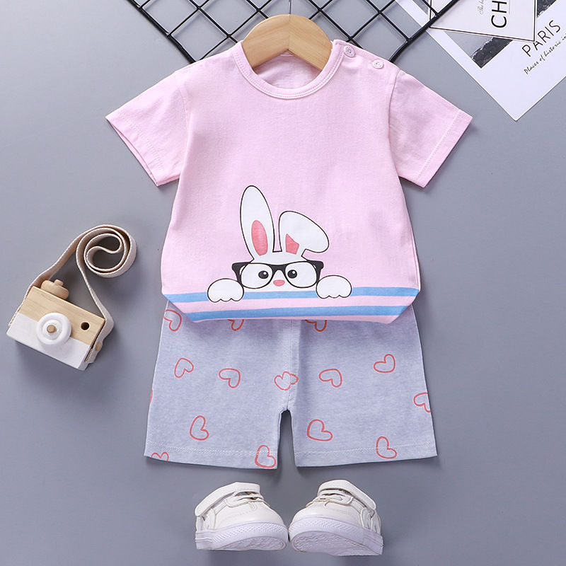 Children’s Cotton Short Sleeve Baby Summer Outfit