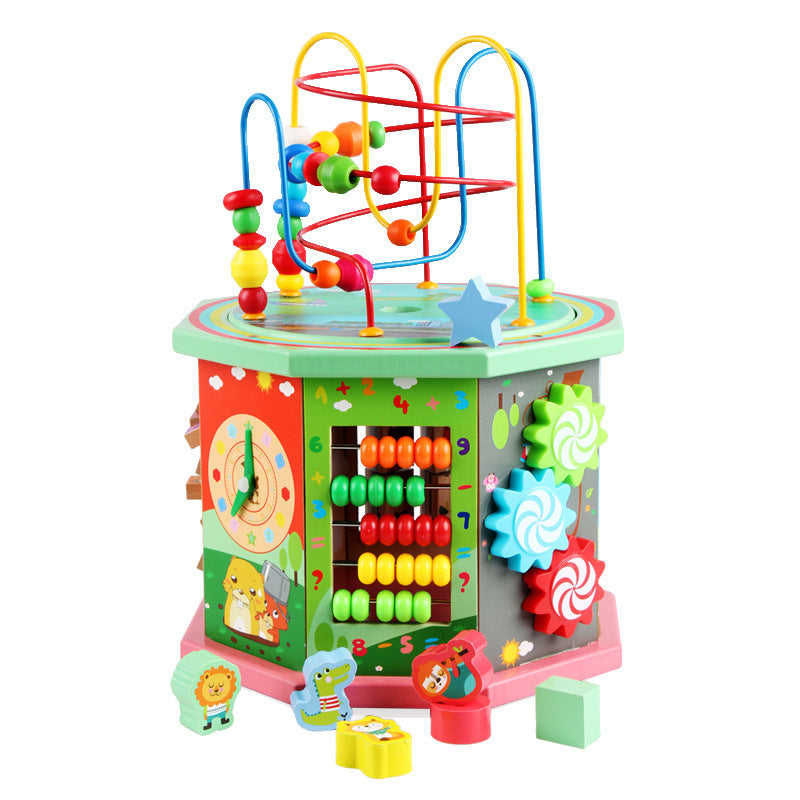 Baby Educational Eight-Sided Bead String Jewelry Box Toys