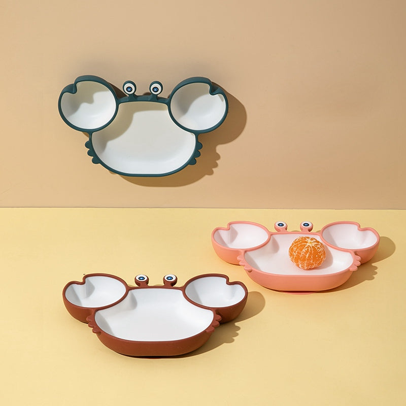 Silicone Non-Slip Baby Feeding Bowl Plate Set