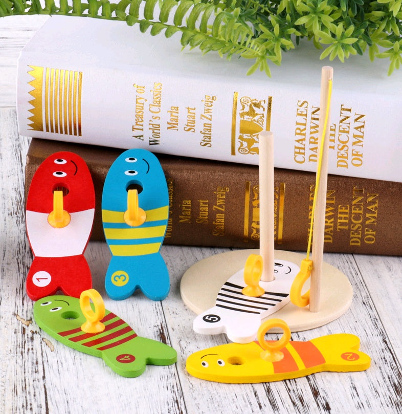 Children's Wooden Fishing Educational Early Learning Toys
