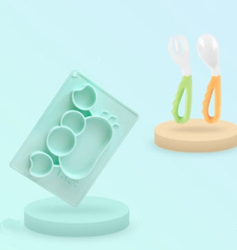 Silicone Suction Cup Baby Feeding Bowl Cartoon Learning Bowl