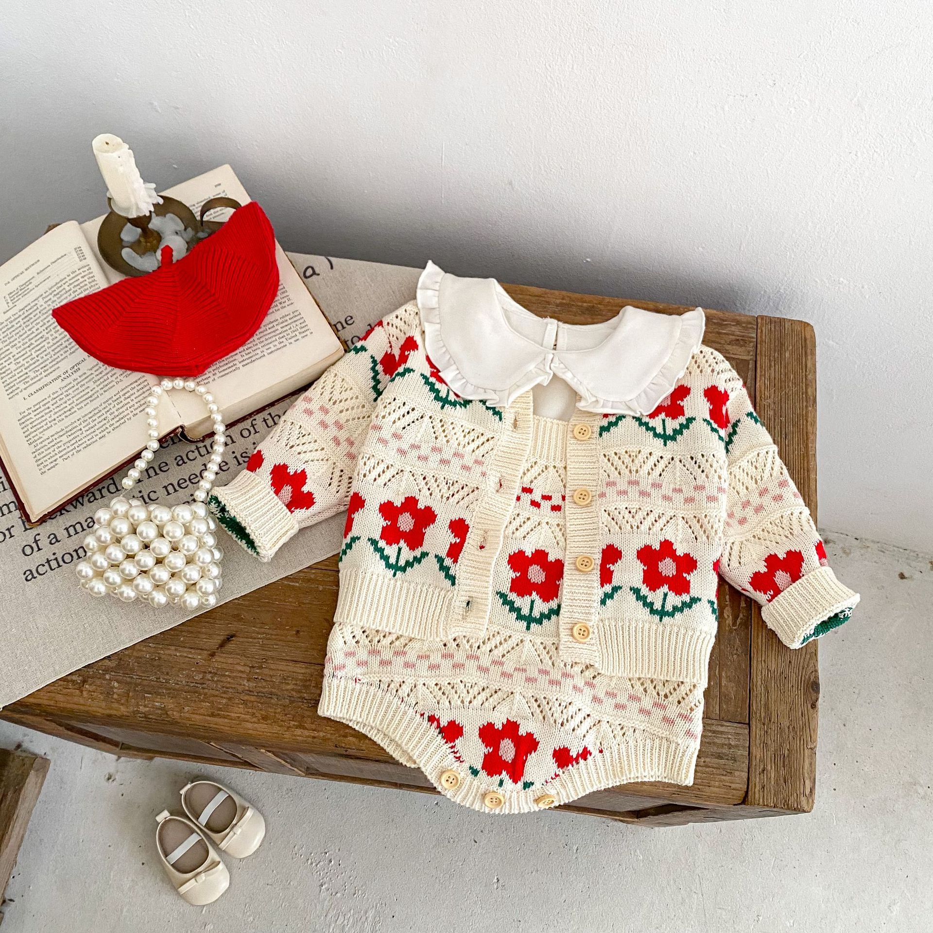 Baby Girl Autumn Cardigan Sweater Outfit
