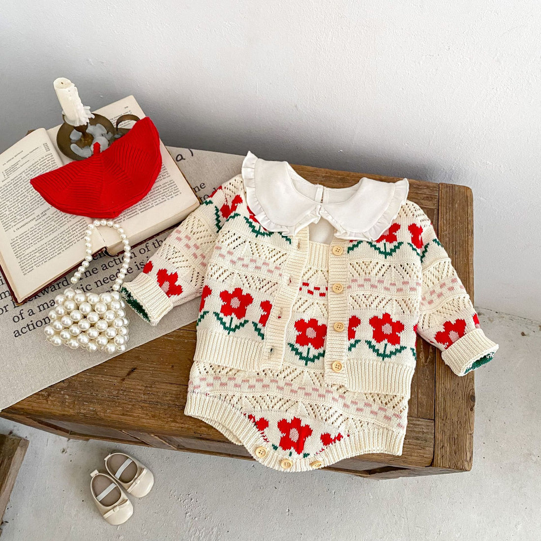 Baby Girl Autumn Cardigan Sweater Outfit