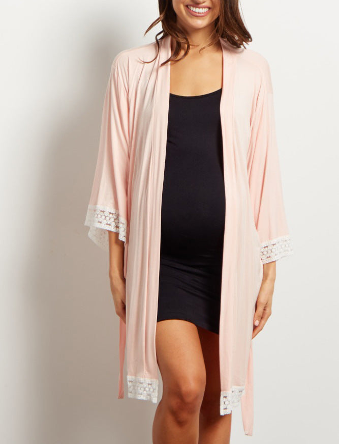 Solid Color Maternity Dress