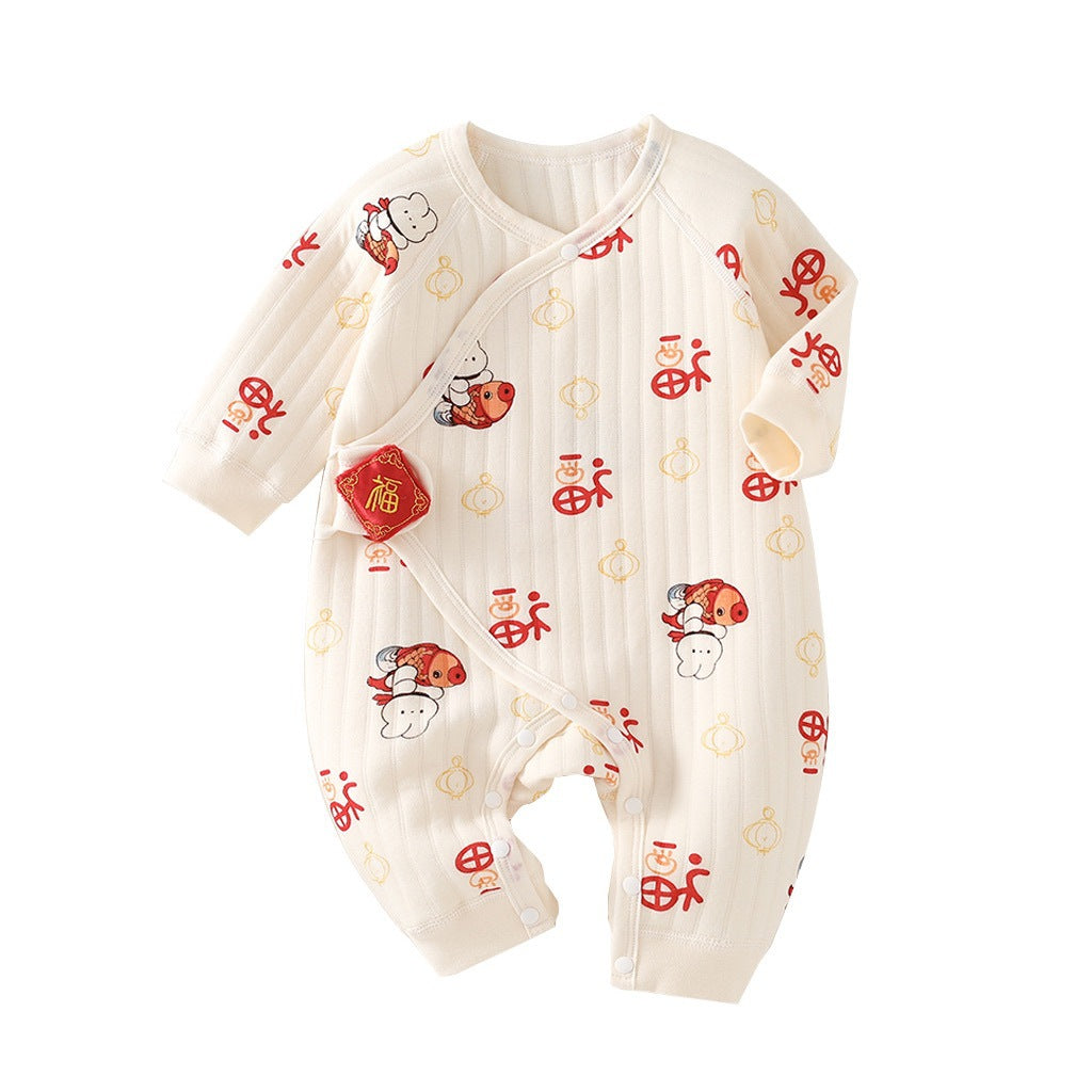 Warm Quilted Newborn Baby Jumpsuit