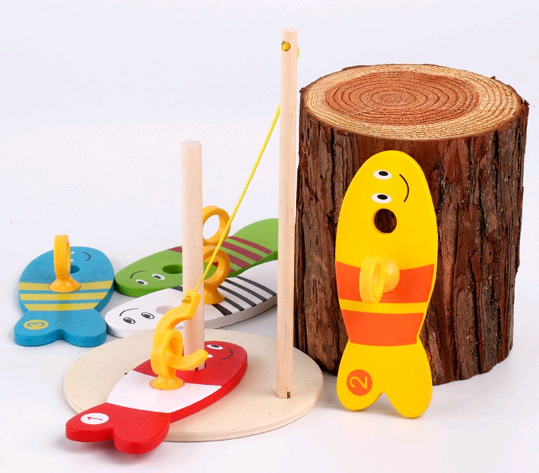 Children's Wooden Fishing Educational Early Learning Toys