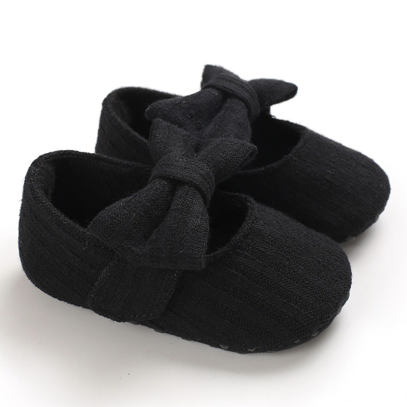 Baby Wool Knitted Bow Shoes