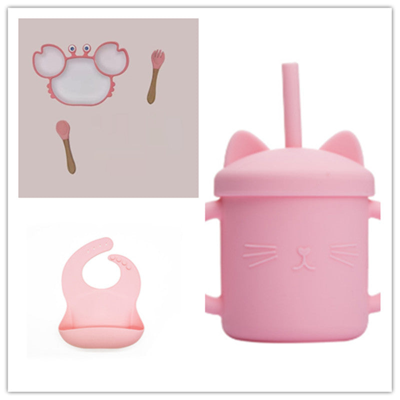 Silicone Non-Slip Baby Feeding Bowl Plate Set