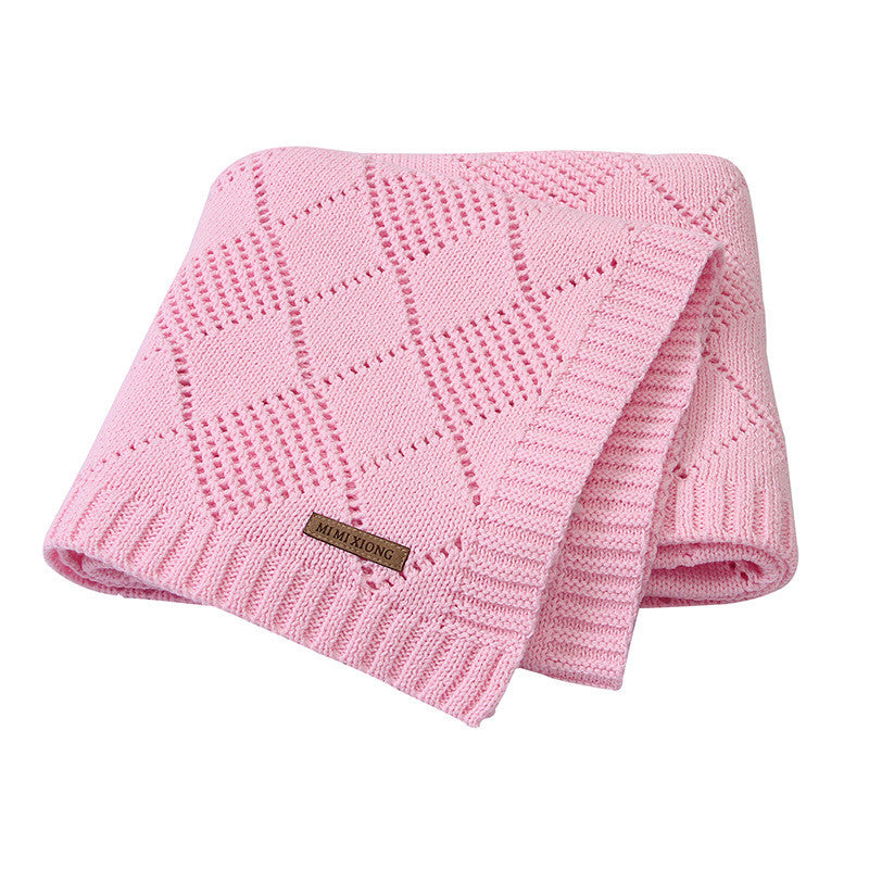Solid Color Knitted Baby Blanket Quilt