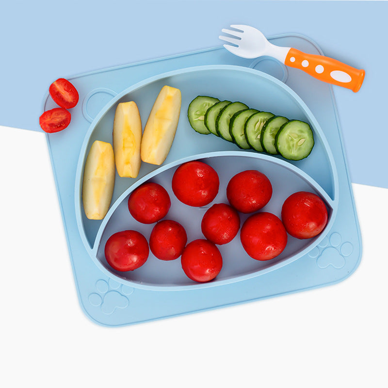 Silicone Non-Slip Baby Feeding Bowl Plate Set
