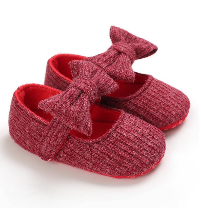 Baby Wool Knitted Bow Shoes