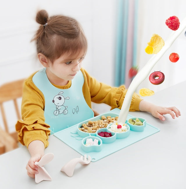 Silicone Suction Cup Baby Feeding Bowl Cartoon Learning Bowl