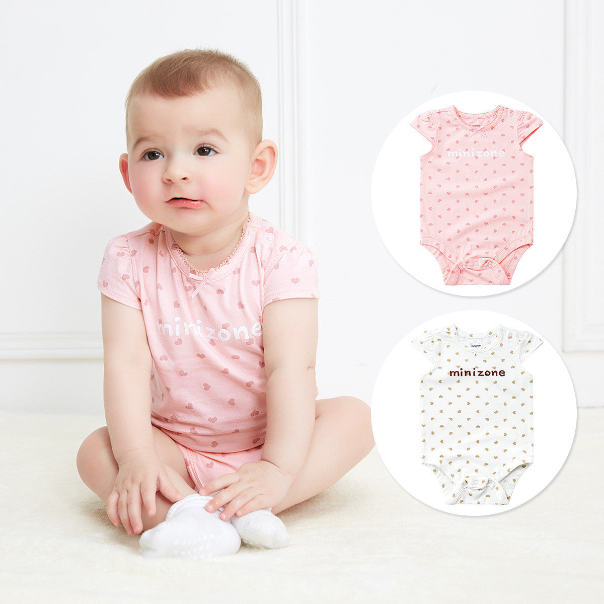 Baby Girls Short Sleeve Onesie Romper
