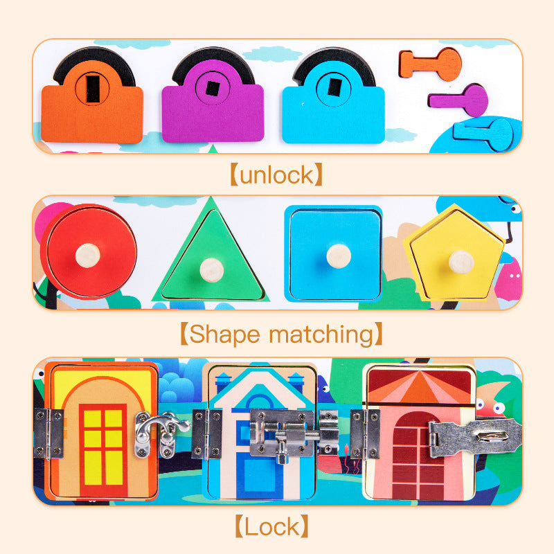 Baby Wooden Science Educational Unlocking Toys