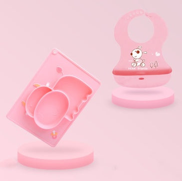 Silicone Suction Cup Baby Feeding Bowl Cartoon Learning Bowl