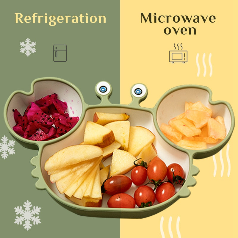 Silicone Non-Slip Baby Feeding Bowl Plate Set
