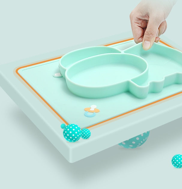Silicone Suction Cup Baby Feeding Bowl Cartoon Learning Bowl