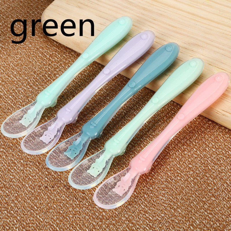 Silicone Baby Feeding Spoon Soup Water Tableware