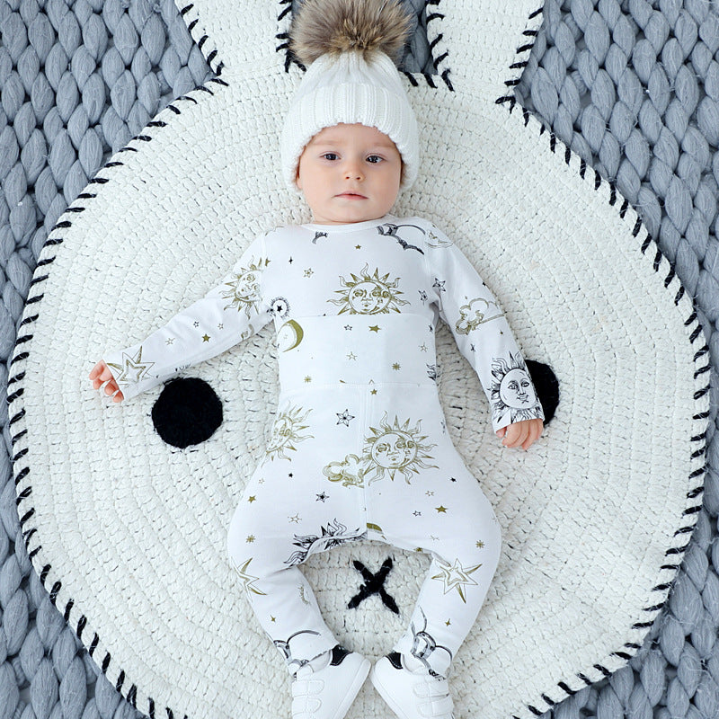Hooded Baby Crawling Suit