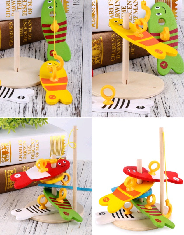 Children's Wooden Fishing Educational Early Learning Toys