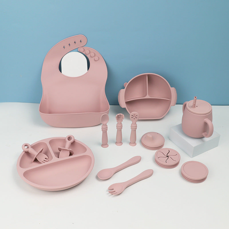 15 Piece Silicone Baby Feeding Tableware Set