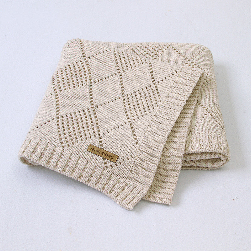 Solid Color Knitted Baby Blanket Quilt