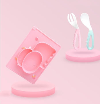 Silicone Suction Cup Baby Feeding Bowl Cartoon Learning Bowl